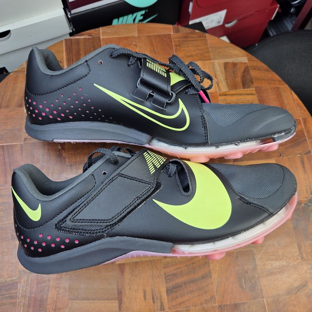 Nike Air Zoom LJ Elite Black Anthracite Track Spikes CT0079-001 Men's Size 9.5